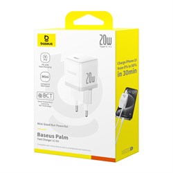 Блок Baseus Palm Fast Charger 1C 20W White 1yHsLY3siSUU9jZIiVt200 - фото 27481